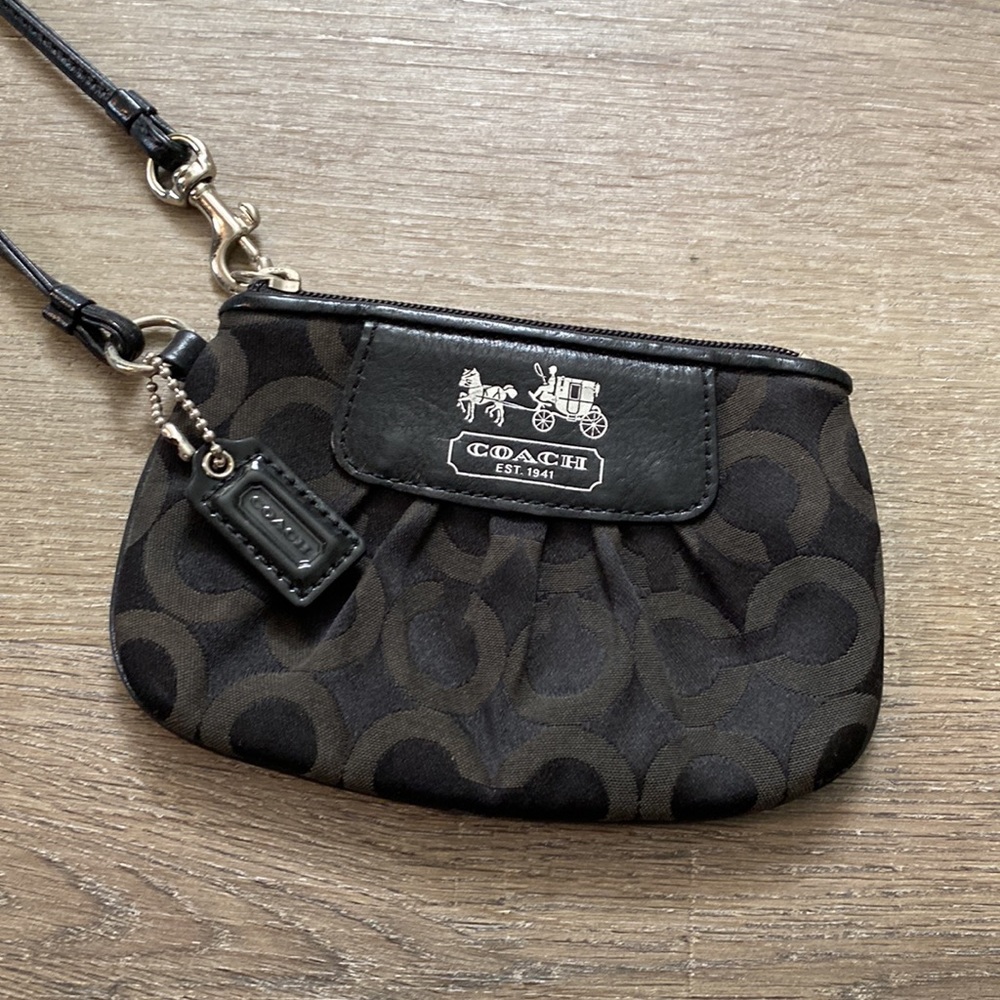 Coach Black Wristlet